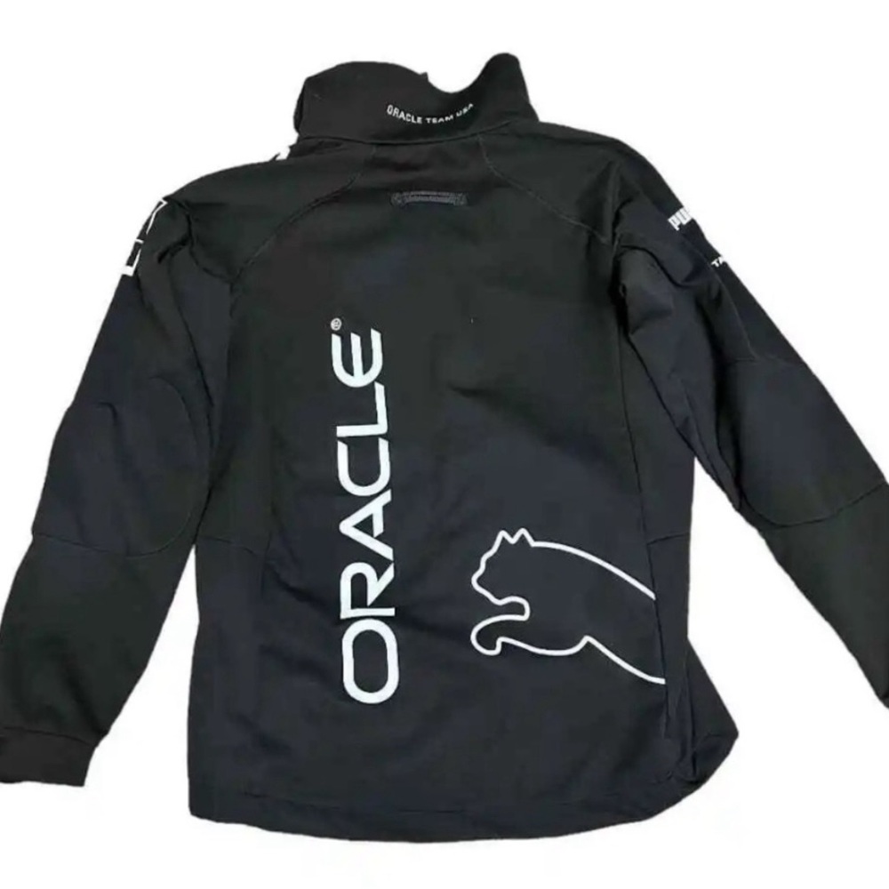 Puma Oracle Team USA Nylon Packable Hood Jacket Size Small Americas Cup Sailing - Picture 4 of 6